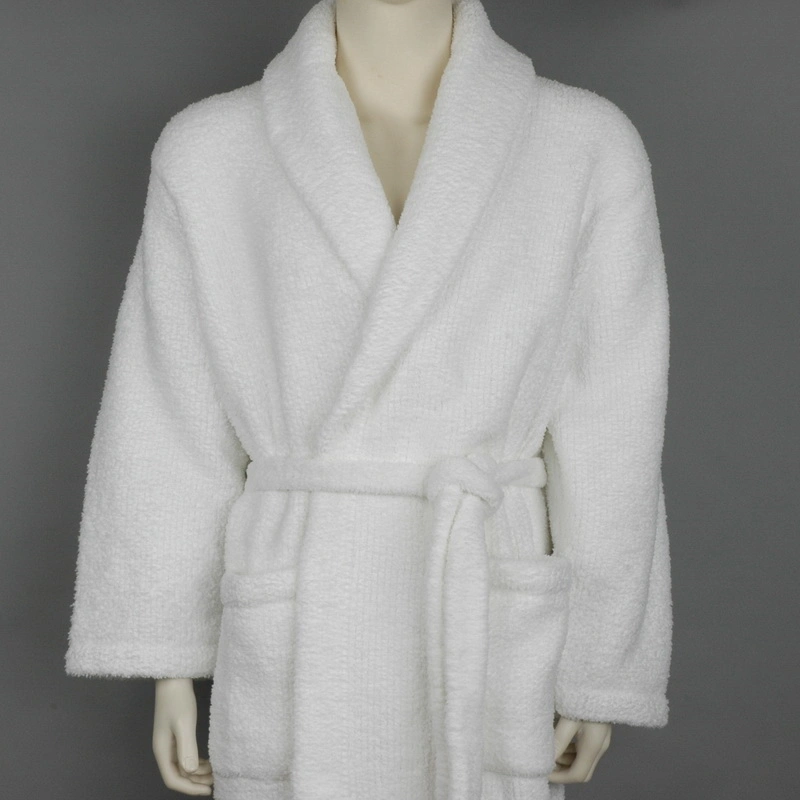 Luxury Heavy Weight 100% Polyester Chenille Fabric SPA Bathrobe