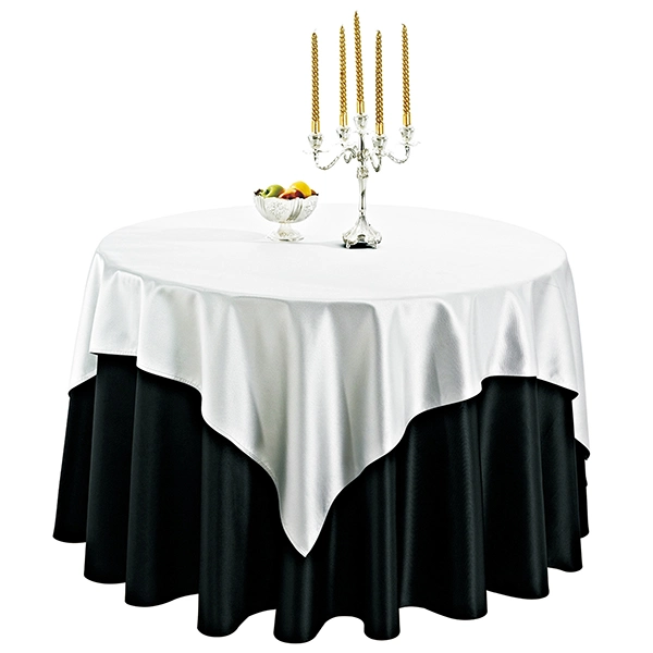 Shenone Round 100% Spun Polyester Wedding Tablecloth Banquet Polyester Table Cover and Hotel Table Linen