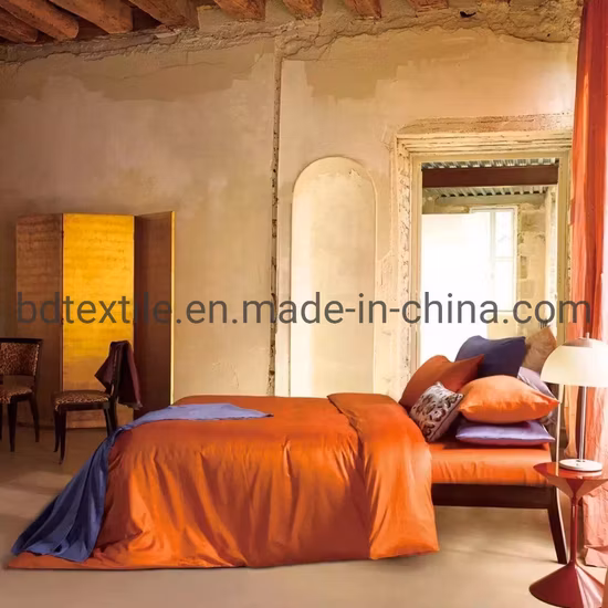 100% 폴리에스터 극세사 염색 호텔 침대 시트 원단